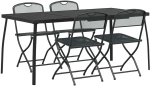 vidaXL Σετ Εξωτερικών Επίπλων 5 pcs Ανθρακί Σίδηρος και Χάλυβας