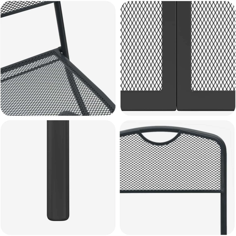 vidaXL Σετ Εξωτερικών Επίπλων 5 pcs Ανθρακί Σίδηρος και Χάλυβας