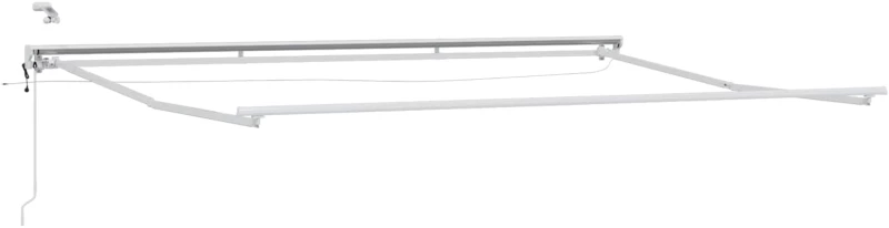 vidaXL Ηλεκτρικό πλαίσιο τέντας με LED Λευκός 4 x 3 μ Αλουμίνιο