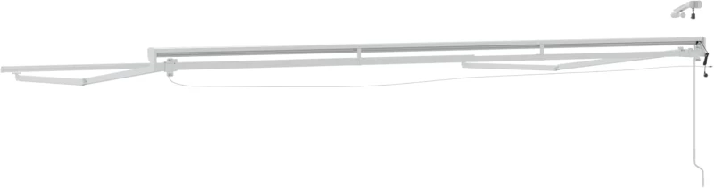 vidaXL Ηλεκτρικό πλαίσιο τέντας με LED Λευκός 4 x 3 μ Αλουμίνιο