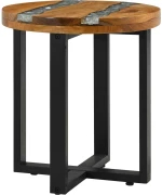 vidaXL Τραπεζάκι σαλονιού Καφέ 40 x 40 x 45 cm Στερεό Ξύλο Τίκ