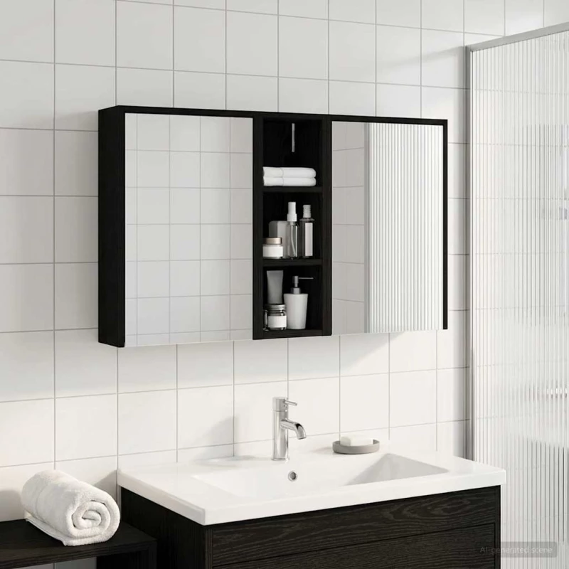vidaXL Σετ Ντουλαπιών Μπάνιου 3 pcs 106 x 16 x 62,5 εκ.