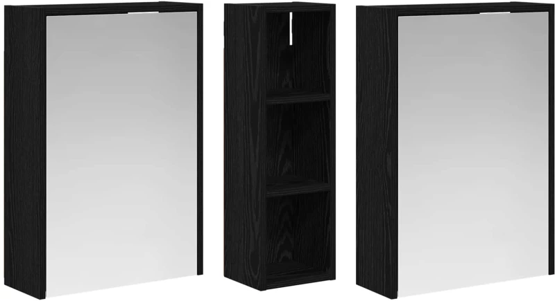 vidaXL Σετ Ντουλαπιών Μπάνιου 3 pcs 106 x 16 x 62,5 εκ.