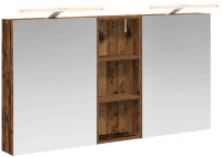 vidaXL Σετ Ντουλαπιών Μπάνιου με ράφι 3 pcs 130 x 14,5 x 70 εκ