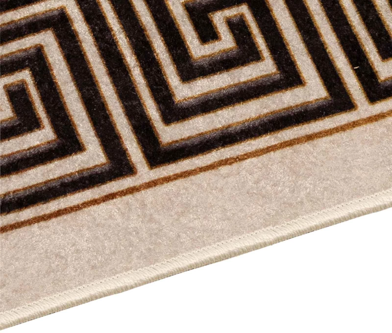vidaXL Χαλί Runner MARSA Μαύρο 100 x 100 cm Πολυέστερ και PVC