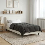 vidaXL Καλοκαιρινό Παπλωματοθήκη Ανθρακί 140 x 200 cm Μικροΐνες