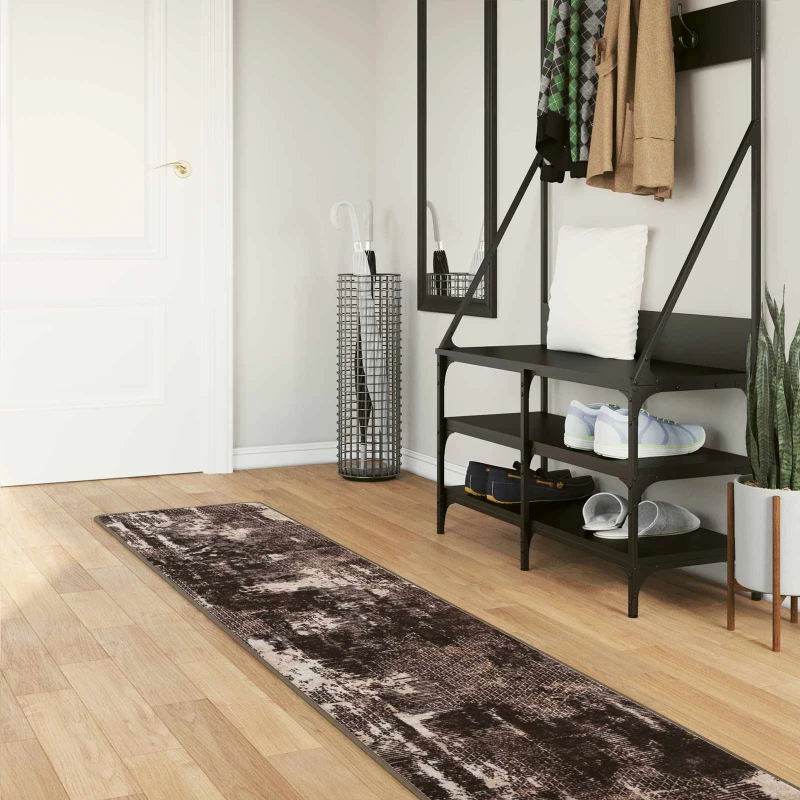 vidaXL Χαλί Runner MARSA Μαύρο 50 x 350 εκ. Πολυέστερ και PVC