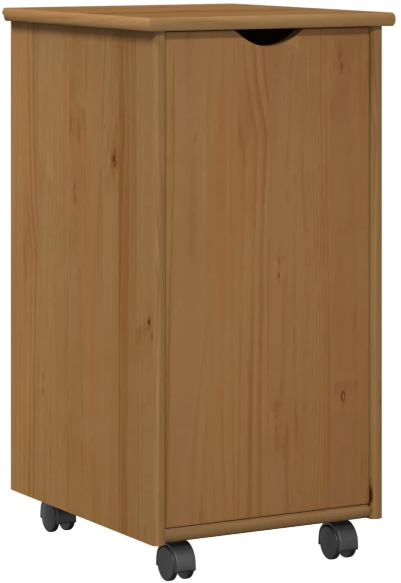 vidaXL Κινητό Ντουλάπι Μέλι Καφέ 34 x 39 x 65,5 cm Στερεό ξύλο πεύκου