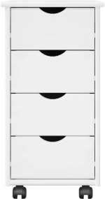 vidaXL Κινητό Ντουλάπι Λευκό 34 x 39 x 65,5 cm Στερεό ξύλο πεύκου