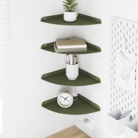 vidaXL Πλωτό ράφι με ράφι 4 pcs Ελιά Πράσινη 24 x 24 x 2 εκ