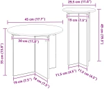 vidaXL Σετ βοηθητικά τραπεζάκια 2 pcs Καπνισμένο Ξύλο Δρυός
