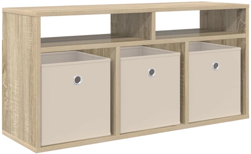 vidaXL Χαμηλό γραφείο με συρτάρι Δρύς Sonoma 87 x 27,5 x 43 εκ