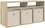 vidaXL Χαμηλό γραφείο με συρτάρι Δρύς Sonoma 87 x 27,5 x 43 εκ
