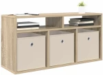 vidaXL Χαμηλό γραφείο με συρτάρι Δρύς Sonoma 87 x 27,5 x 43 εκ