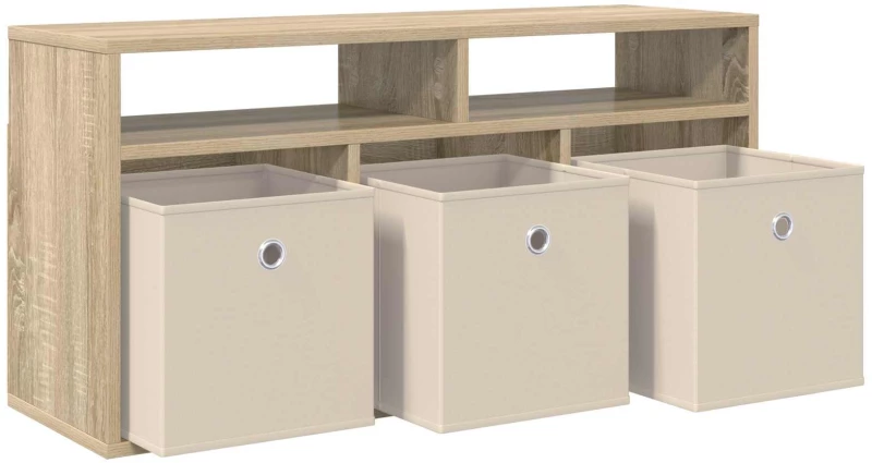 vidaXL Χαμηλό γραφείο με συρτάρι Δρύς Sonoma 87 x 27,5 x 43 εκ
