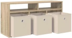 vidaXL Χαμηλό γραφείο με συρτάρι Δρύς Sonoma 87 x 27,5 x 43 εκ