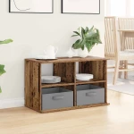 vidaXL Βάση τηλεόρασης με συρτάρι Παλιό ξύλο 79 x 40 x 48 εκ