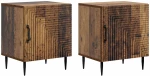vidaXL Κομοδίνο 2 pcs Παλαιωμένο ξύλο 43 x 34,5 x 50 εκ