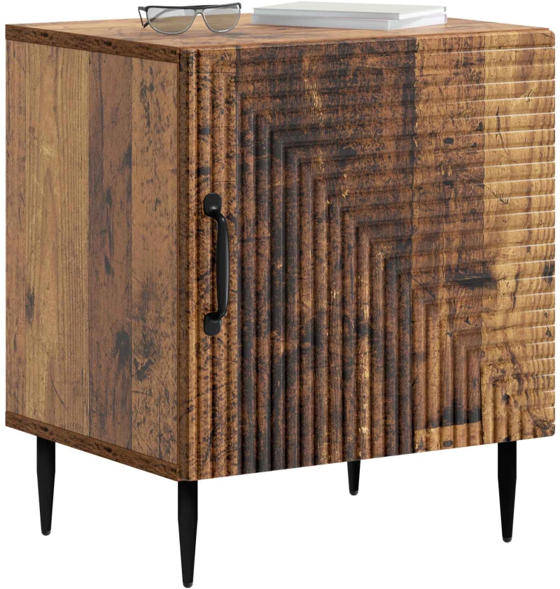 vidaXL Κομοδίνο 2 pcs Παλαιωμένο ξύλο 43 x 34,5 x 50 εκ