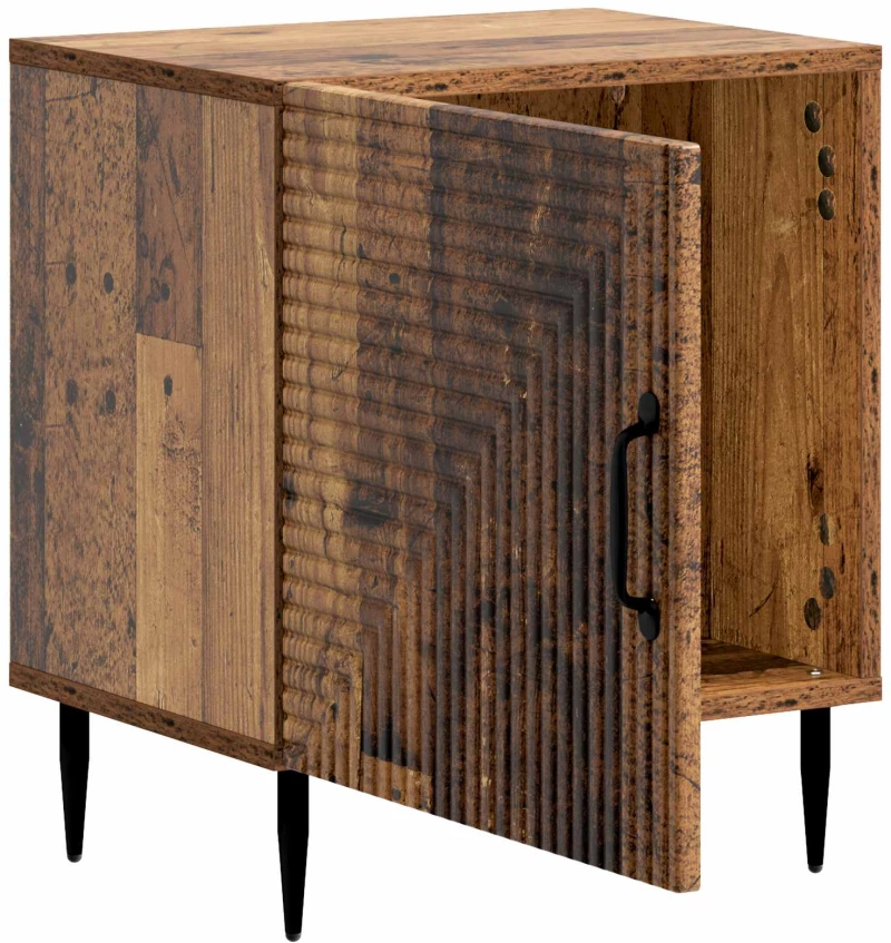vidaXL Κομοδίνο 2 pcs Παλαιωμένο ξύλο 43 x 34,5 x 50 εκ