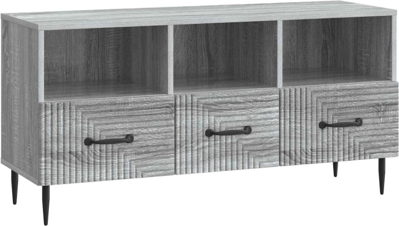vidaXL Ντουλάπι TV Γκρι Sonoma 102 x 34,5 x 50 εκ. Επεξεργασμένο Ξύλο