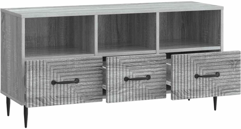 vidaXL Ντουλάπι TV Γκρι Sonoma 102 x 34,5 x 50 εκ. Επεξεργασμένο Ξύλο