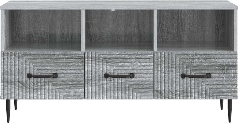 vidaXL Ντουλάπι TV Γκρι Sonoma 102 x 34,5 x 50 εκ. Επεξεργασμένο Ξύλο