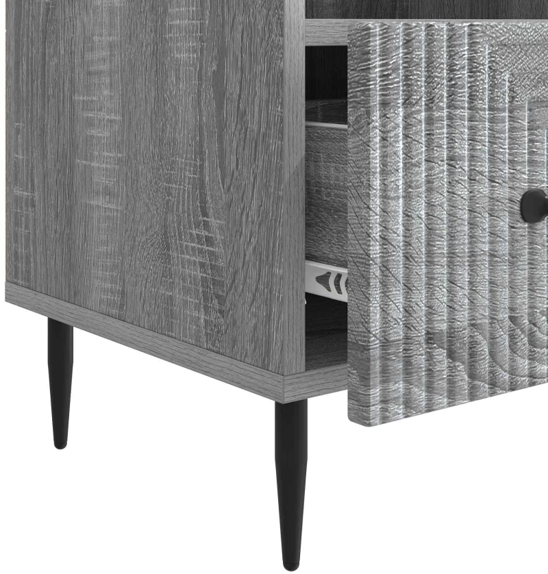 vidaXL Ντουλάπι TV Γκρι Sonoma 102 x 34,5 x 50 εκ. Επεξεργασμένο Ξύλο