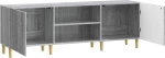 vidaXL Ντουλάπι TV Γκρι Sonoma 150 x 31 x 50 εκ. Επεξεργασμένο Ξύλο