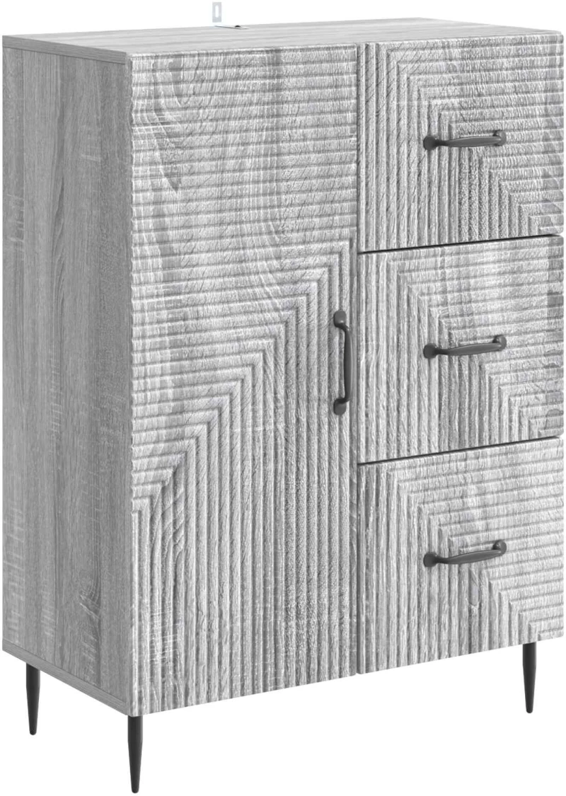 vidaXL Πλαϊνό γραφείο με συρτάρι Γκρι Sonoma 66 x 34,5 x 89,5 εκ