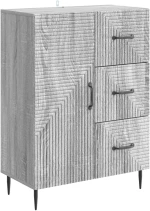 vidaXL Πλαϊνό γραφείο με συρτάρι Γκρι Sonoma 66 x 34,5 x 89,5 εκ