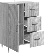 vidaXL Πλαϊνό γραφείο με συρτάρι Γκρι Sonoma 66 x 34,5 x 89,5 εκ