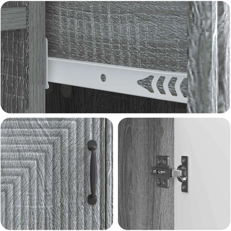 vidaXL Πλαϊνό γραφείο με συρτάρι Γκρι Sonoma 66 x 34,5 x 89,5 εκ