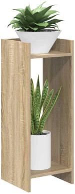 vidaXL Βάση φυτών με ράφι 2 pcs Δρύς Sonoma 30 x 30 x 80 cm