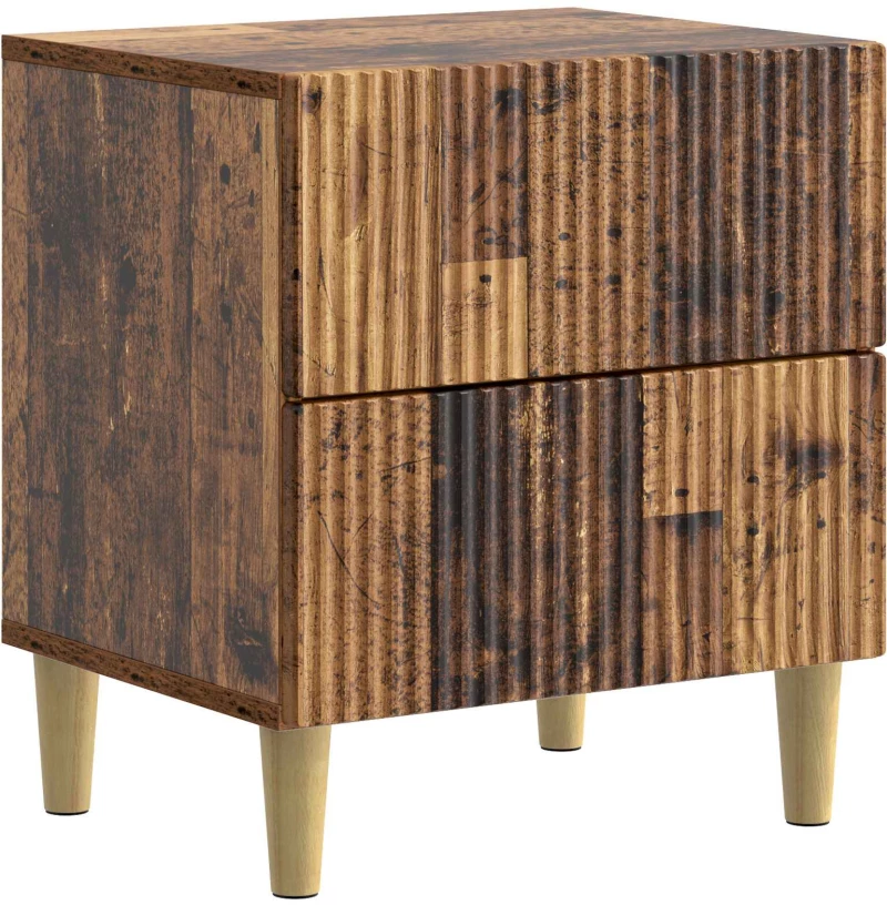 vidaXL Κομοδίνο Παλαιωμένο ξύλο 43 x 34,5 x 48 εκ Επεξεργασμένο Ξύλο
