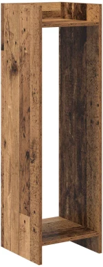 vidaXL Βάση φυτών με ράφι 2 pcs Παλιό ξύλο 30 x 30 x 100 εκ