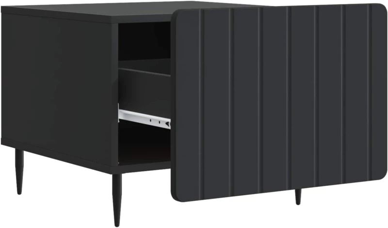 vidaXL Τραπεζάκι σαλονιού Μαύρο 49 x 50 x 42 εκ. Επεξεργασμένο Ξύλο