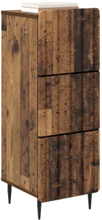 vidaXL Ντουλάπι με Συρτάρια Παλαιωμένο ξύλο 33 x 34,5 x 92 εκ.
