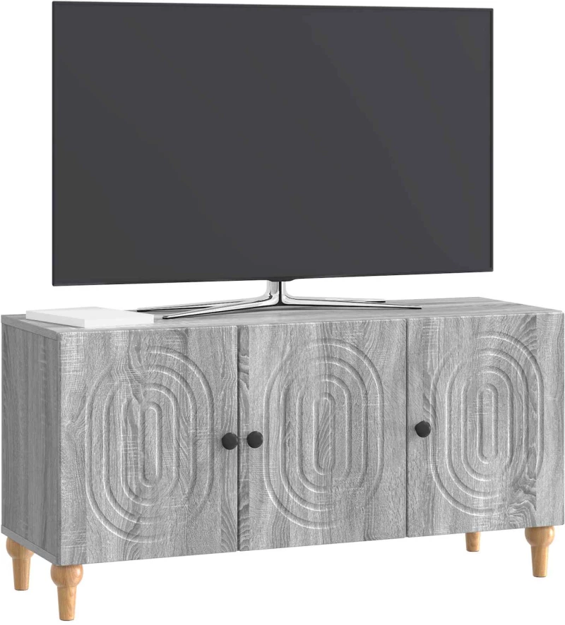 vidaXL Ντουλάπι TV Γκρι Sonoma 99 x 34,5 x 50 εκ. Επεξεργασμένο Ξύλο