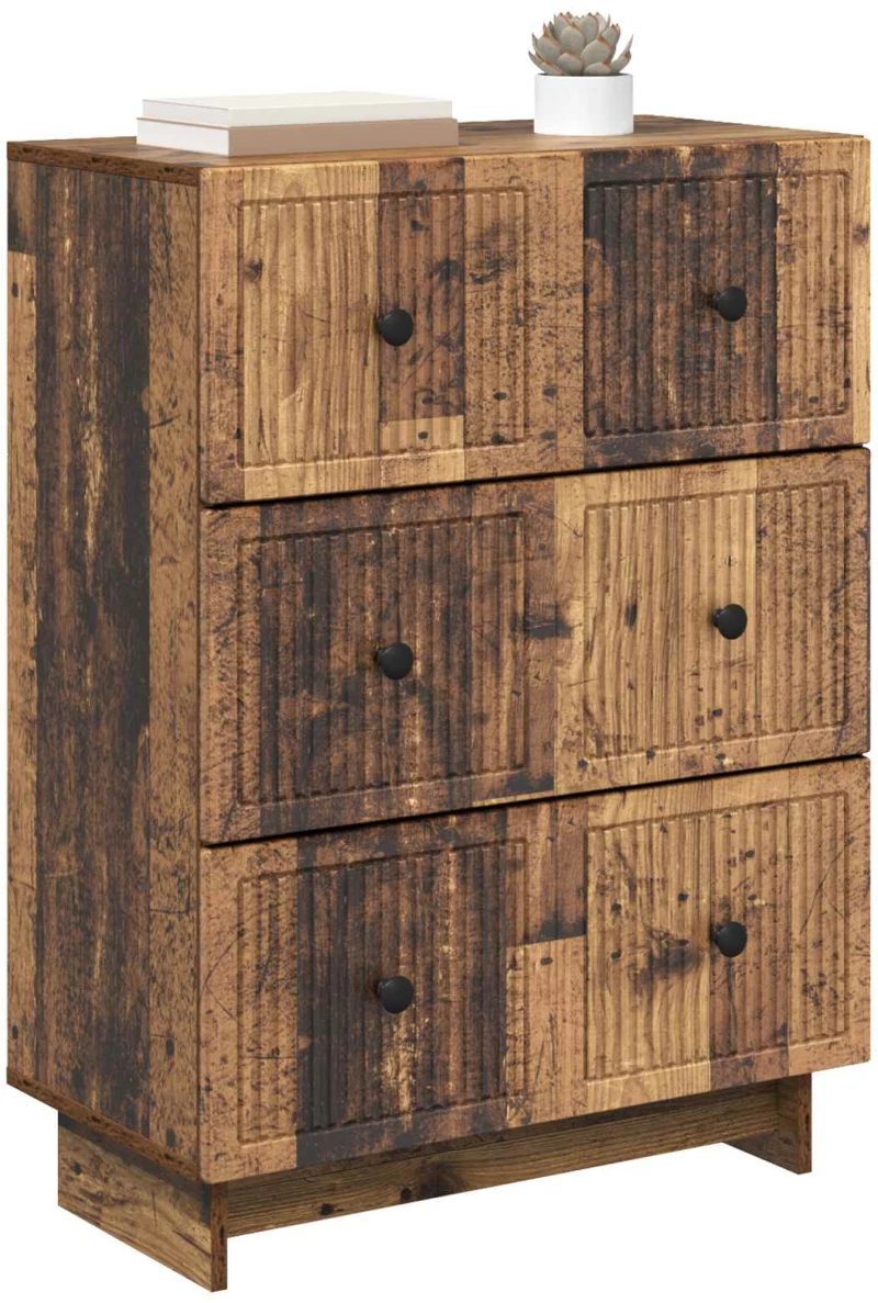 vidaXL Ντουλάπι με Συρτάρια Παλαιωμένο ξύλο 66 x 34,5 x 90 εκ