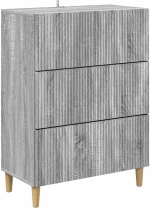 vidaXL Ντουλάπι με Συρτάρια Γκρι Sonoma 66 x 34,5 x 90 εκ