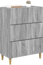 vidaXL Ντουλάπι με Συρτάρια Γκρι Sonoma 66 x 34,5 x 90 εκ
