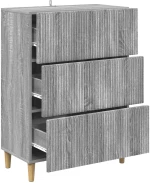 vidaXL Ντουλάπι με Συρτάρια Γκρι Sonoma 66 x 34,5 x 90 εκ