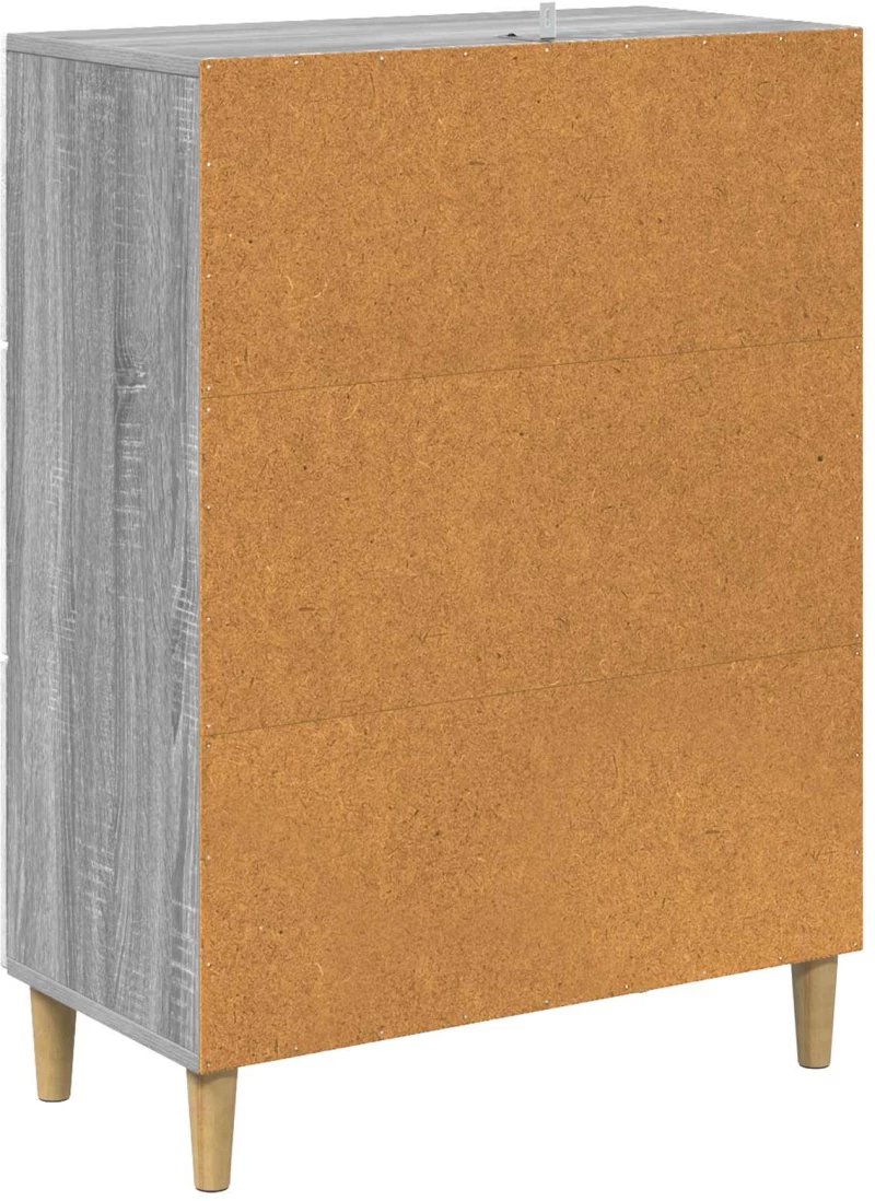 vidaXL Ντουλάπι με Συρτάρια Γκρι Sonoma 66 x 34,5 x 90 εκ