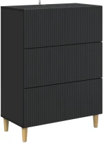 vidaXL Ντουλάπι με Συρτάρια Μαύρο 66 x 34,5 x 90 εκ Επεξεργασμένο Ξύλο