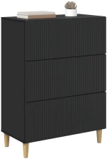 vidaXL Ντουλάπι με Συρτάρια Μαύρο 66 x 34,5 x 90 εκ Επεξεργασμένο Ξύλο