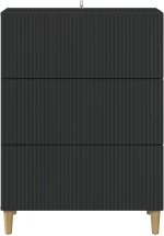 vidaXL Ντουλάπι με Συρτάρια Μαύρο 66 x 34,5 x 90 εκ Επεξεργασμένο Ξύλο