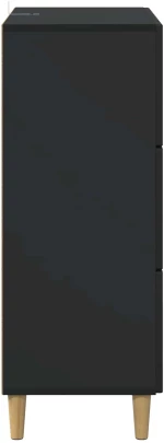 vidaXL Ντουλάπι με Συρτάρια Μαύρο 66 x 34,5 x 90 εκ Επεξεργασμένο Ξύλο