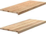 vidaXL Περβάζια παραθύρων 2 τεμ. 100x40x2 εκ. Ακατέργαστο Μασίφ Δρυός