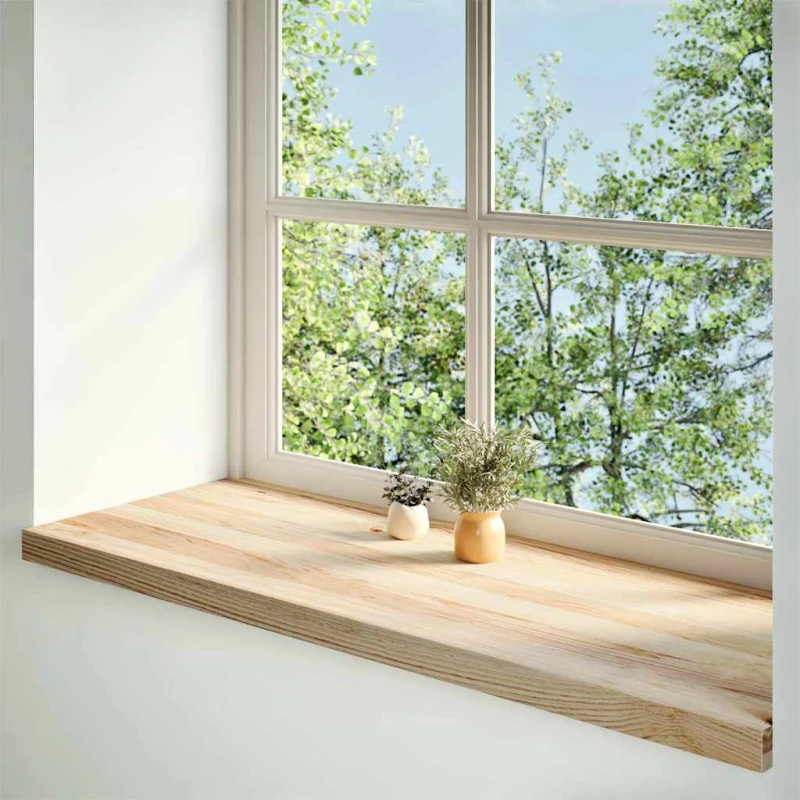 vidaXL Περβάζια παραθύρων 2 τεμ. 100x40x2 εκ. Ακατέργαστο Μασίφ Δρυός
